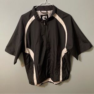 FootJoy Black and White Windbreaker Golf Jacket